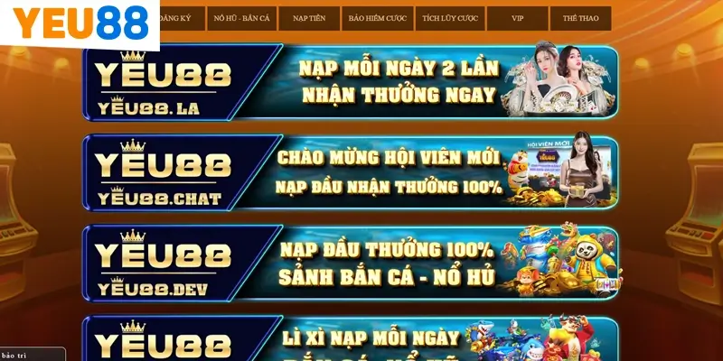 Giới thiệu Yeu88 – Ưu đãi cực hấp dẫn